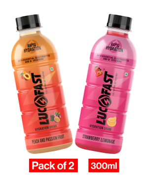 Pack of 2 Peach & Passion Fruit + Strawberry Lemonade