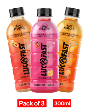 Pack of 3 Orange + Strawberry Lemonade + Peach & Passion Fruit