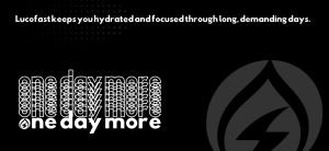 Lucofast hydration drink for energy and focus during long workdays