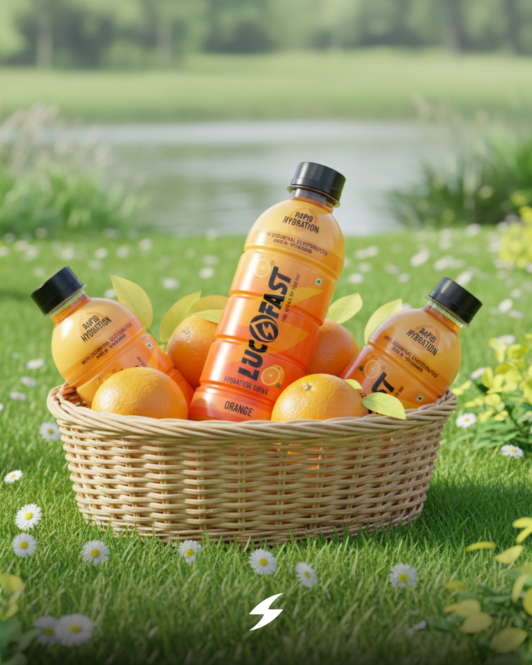 Lucofast Orange flavour hydration drink bottle