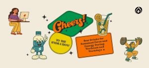 Person drinking Lucofast hydration drink for sustained focus and energy during workouts and workdays